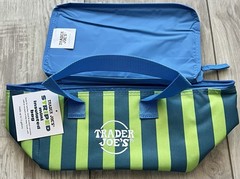 trader joes mini insulated bag green And Blue Strips