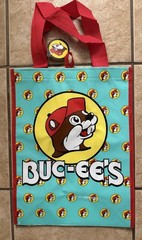 Buc-ees Reusable Tote With Multiple Logos