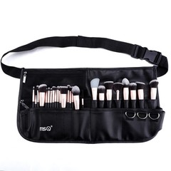 MSQ Makeup Brush Bag with Belt Cosmetic Pouch Holder Organizer Black