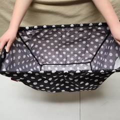 PAMPERED CHEF CLIP ON Expandable Nylon SHOPPING CART Tote Bag Fits In Your Buggy