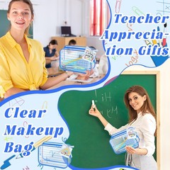 Moonld 6 Sets Teacher Appreciation Gift 6 Sets, Makeup Clear Bags