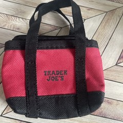 Trader Joes Micro Tote Mini Black And Red Zip Fits Barbie