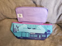 Trader Joe’s Mini Insulated Tote Blue Purple Pink Single Bag