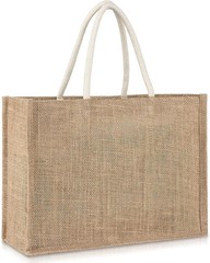Burlap Tote Beach Bag Waterproof Jute Straw Bag Reusable Shopping Travel Gift