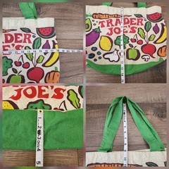 Trader Joes Fruit Vegetable Reusable Shopping ECO cloth tote bag USA Colorful