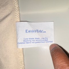 EnviroTote Small Canvas Reusable Tote Bag Beige Graphic Print Rare Book School