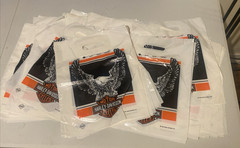LOT of 50 Vintage HARLEY DAVIDSON Shopping LOGO Plastic Bag From 1991 15”x 11.5”