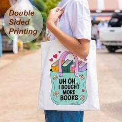 Book Lovers Gifts Canvas Tote Bag, Bookish Gifts Tote Bag for Women Reading L…