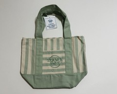 Authentic Trader Joe’s Mini Pastel Stripe Canvas Tote Bag Limited Edition 4/Set