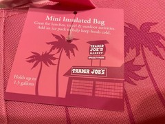 Bundle Set of 2: Trader Joe’s Mini Insulated Cooler Bag: Peach & Pink! NWT!