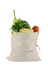 Single Drawstring Organic Cotton Muslin Bags – Premium Quality – Natural Color