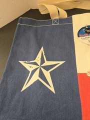Texas Cotton Reusable Shopping Bag Multicolor TXBAG Texas Flag Design. Set 2.