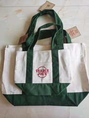 TRADER JOE’S MINI AND LARGE CANVAS BAG HEAVY COTTON BAG GREEN BLUE RED