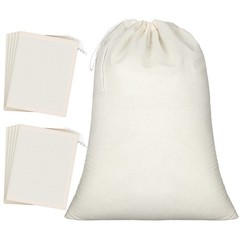 20PCS Muslin Drawstring Bags 8×10 Inch Cotton Gift Storage Pouches