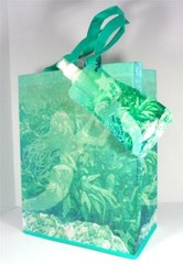 NAUTICAL MERMAID STARFISH SEA LIFE RECYCLED MATERIAL BEACH BAG & WATER BOTTLE