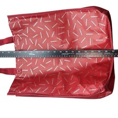 Lululemon Limited Edition Red Holiday Reusable Tote Bag Snap Closure Large Carry