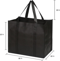 1 Pack Large Foldable Shopping Bag, 16″ W X 13″ H X 10″ D, Reusable Grocery Bag,