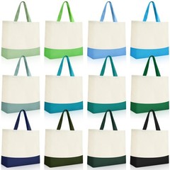 12 Pcs Canvas Tote Bags Bulk 18.5 x 15 Inch Reusable Grocery Shopping Bags To…
