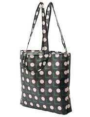 2 x Ikea Foldable bag reusable shopping bag tote sack Skynke Green Black