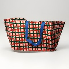 Ikea VINTERFINT Reusable Bag Tote HOLIDAY Plaid X-large Bag 2025 Christmas Bag