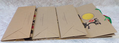 3 NORDSTROM CHRISTMAS THEME LARGE HOLIDAY BROWN PAPER GIFT BAGS WITH HANDLES