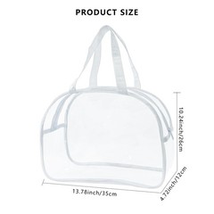TotePrint Large Clear Butterfly Cosmetic Bag 13.78×4.72×10.24inches,