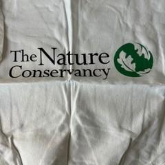 The Nature Conservancy Tote Bags 1 Large 1 Small White Canvas NWT Eco Friendly