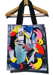 IN-Q Enterprises Qatar Museums Canvas Tote Bag Oil on Linen Ryan Browning Reuse