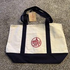 Large Trader Joe’s Classic Canvas Tote Bag – Navy Blue- New with tags