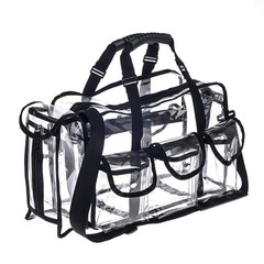 Jula Vance Large Clear Makeup Bag – Professional 16*10*7 inches, Black