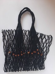 Beaded bag market bag Tote bag Eco friendly mesh bag jute tote bag macrame bag