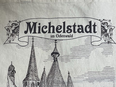 Michelstadt im Odenwald Cotton Shopping Bag Tote 15″ x 14-1/2″ Double Handles