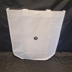 Lot of 37 Lululemon Red Black & White Reusable Tote Shopping Bag Coated Canvas