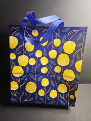 Reusable Floral Multicolor Tote Bag St. Joseph’s Indian School Yellow Blue