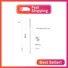 Dakoufish 12 Piece 9 Inch Reusable Plastic Thick Drinking Straws BPA Free Mason