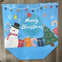 8 Christmas Foldable Reusable Shopping Bags Non-woven Fabric Multicolor Set