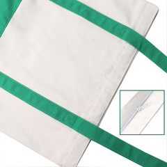 Canvas Tote Bags, 16.5″X14″X5″, Heavy Duty Plain Canvas, Zipper Reusable Bulk Cl
