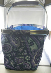 Carry Bag- Shopping Picnic Basket – Shopper Bag, Color-Palampore Metal Frame