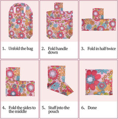 Reusable Grocery Shopping Bags 10 Pack, Foldable Tote Bags with Attached Pouch,