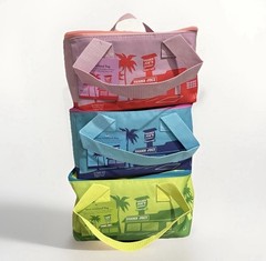 Trader Joe’s Mini Insulated Tote Bag Set 3 Pink Green Blue New! Summer Limited