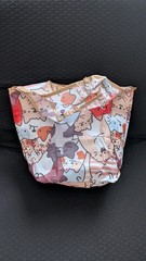 Foldable Reusable Nylon Shopping Bag Multicolor Animal Cat Print