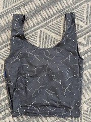 Baggu Black Star Constellations Reusable Ripstop Shopping Tote Bag Standard Size