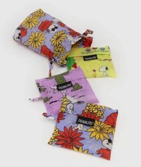 Baggu x Peanuts Snoopy Woodstock Charlie Brown Spike Eco Shopping Bags Set of 3