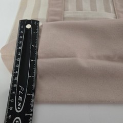 Trader Joe’s Striped Mini Canvas Tote Bag Beige and Tan New 13x8x5.5 Inches
