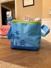 Trader Joe’s Authentic NEW WITH TAGS Mini Insulated Blue And Peach Coolers Bags