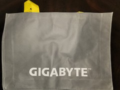 GIGABYTE BLACK/GREY REUSABLE TOTE BAG – NEW, OPEN BOX