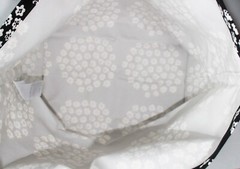 Marimekko Puketti bag “Peruskassi”, black/white 38 x 54 x 19 cm