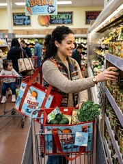 Trader Joe’s Stand-Up Collapsible Reusable Tote Bag 6 Gallon Floral Red/Blue