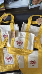 Trader Joe’s Mini Canvas Reusable Tote bags, SET of all 8, Basic and Pastel, NWT