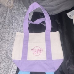 Trader Joe’s Canvas Colorblock Foldable Tote Bags Multicolor Set of 4